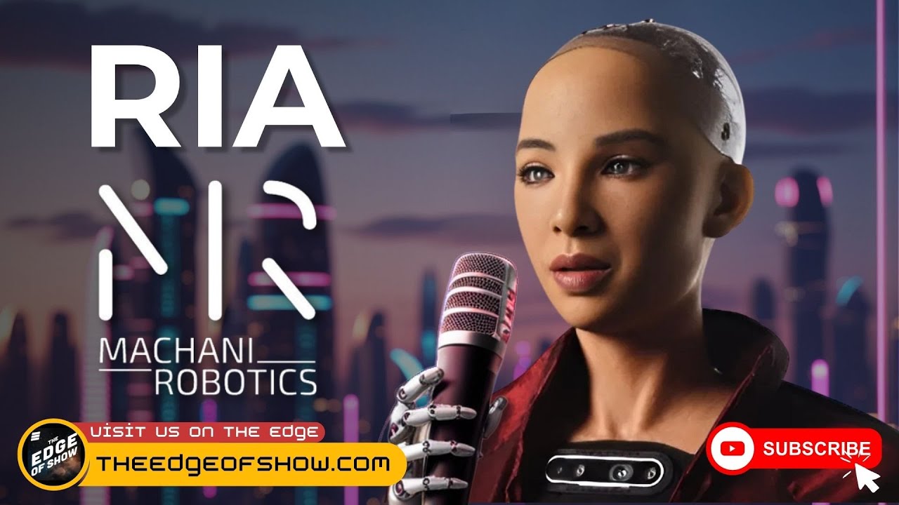 RIA the humanoid discusses AI in mental health live on The Edge of Show