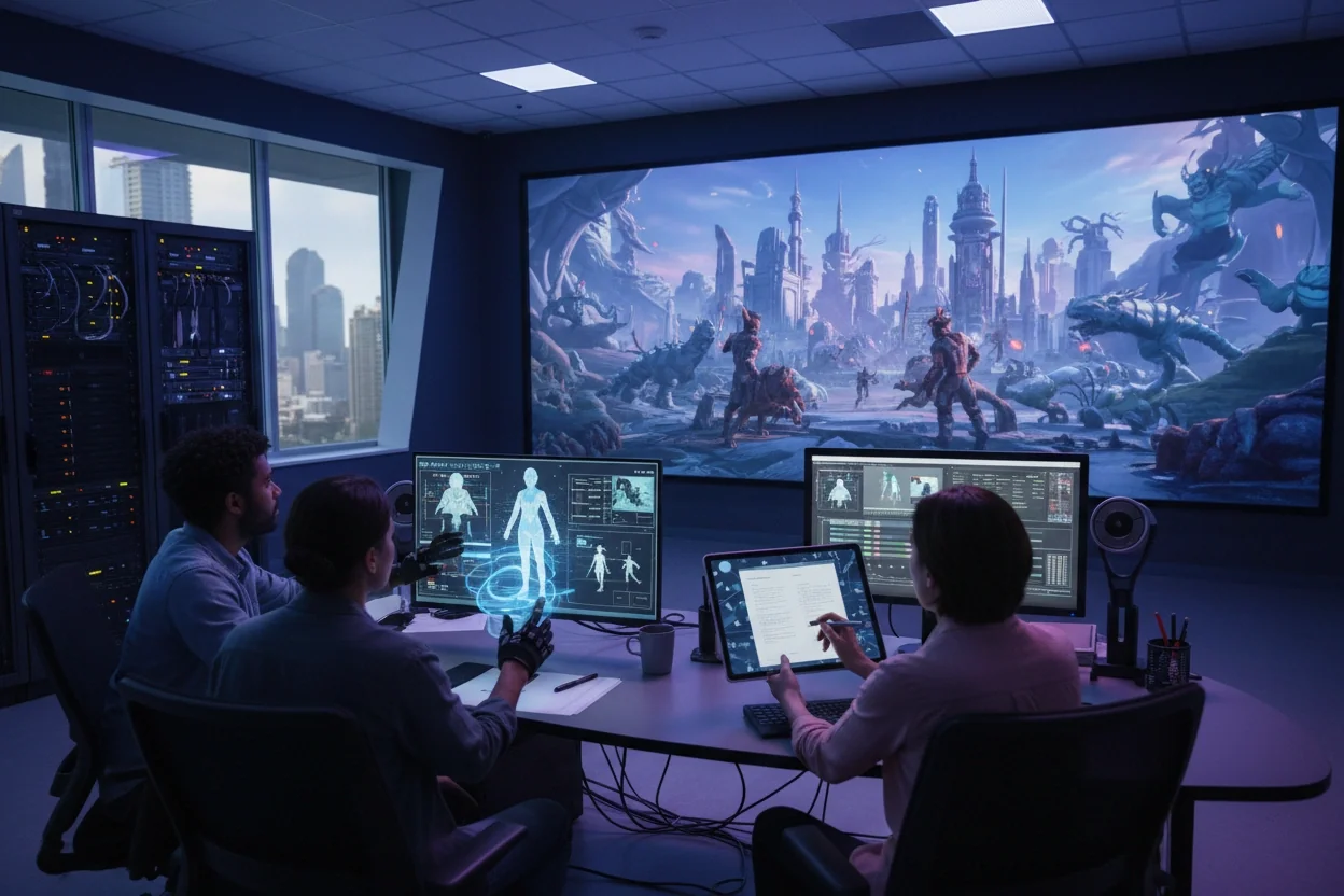 Professional image illustrating The Future of Storytelling With AI-driven Technologies