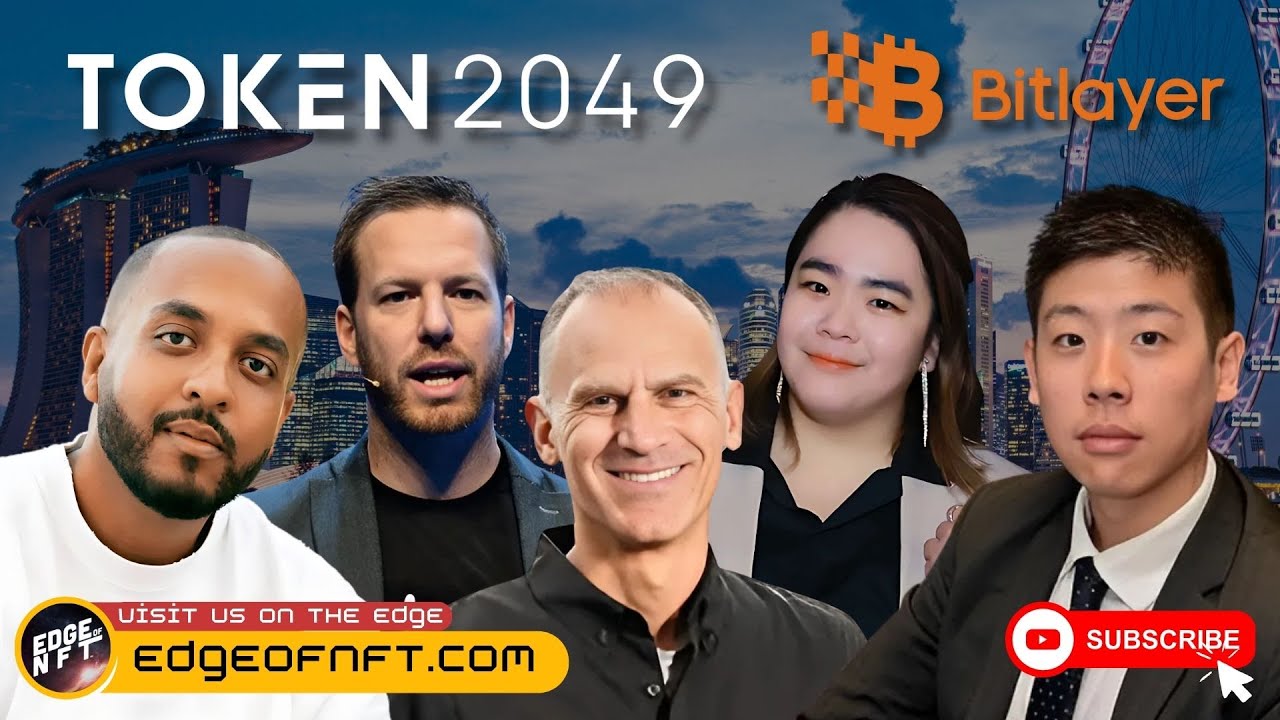 Hosts interview Anoir Houmou, Ariel Seidman, and other industry leaders about blockchain advancements on the Edge of NFT podcast at Token 2049 in Singapore.