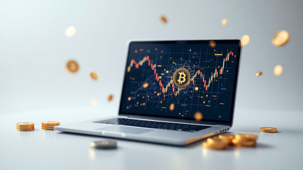 Crypto and Bitcoin trading on computer