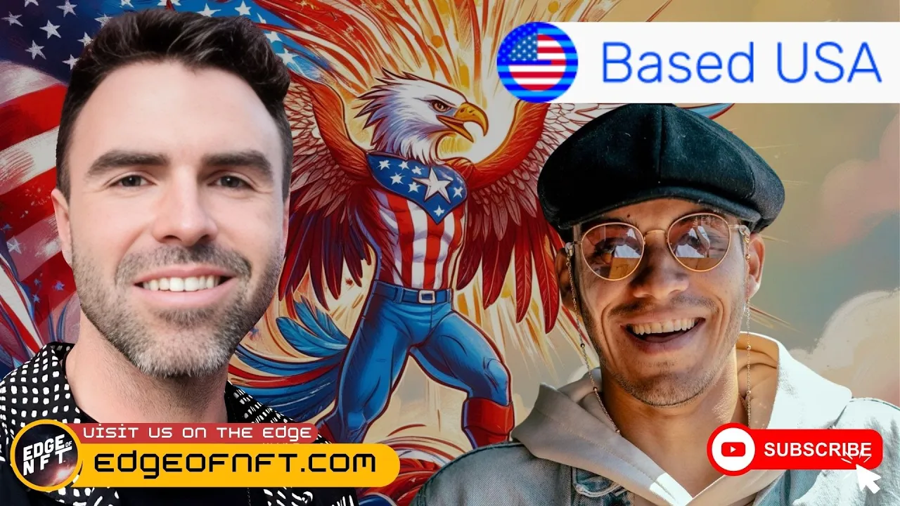 Illustration of the Freedom Brigade characters representing Based USA's meme coin project.