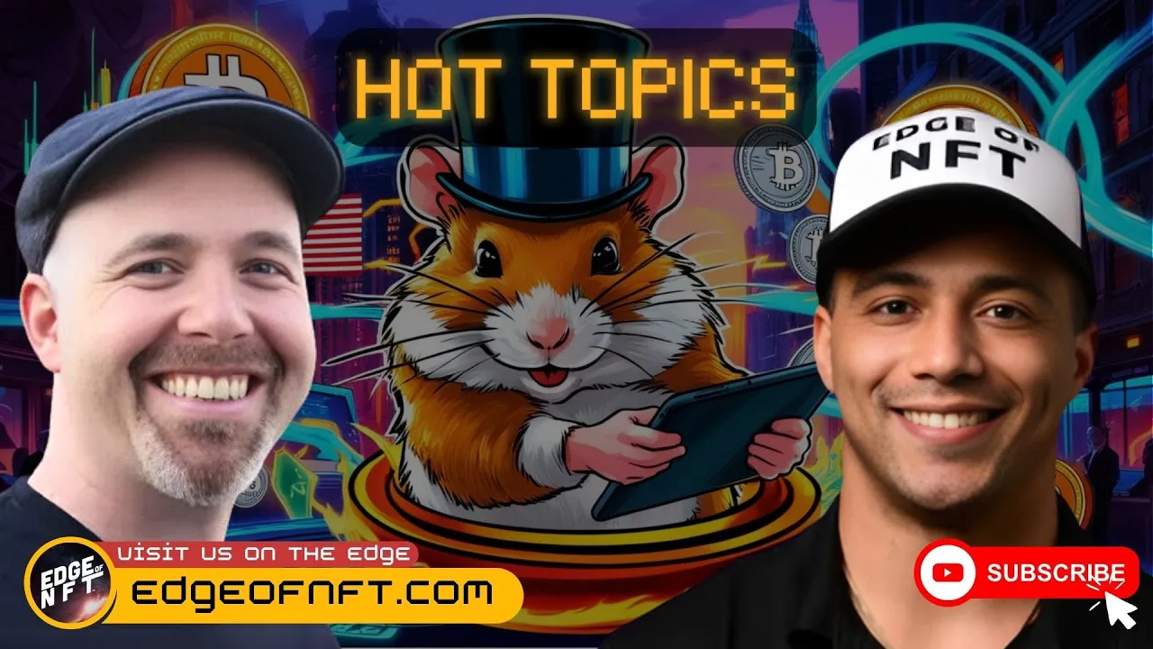 Hot Topics episode featuring Richard Carthon and Josh Kriger analyzing Bitcoin sentiment, JD Vance's political impact, and upcoming trends in Web3 and gaming.