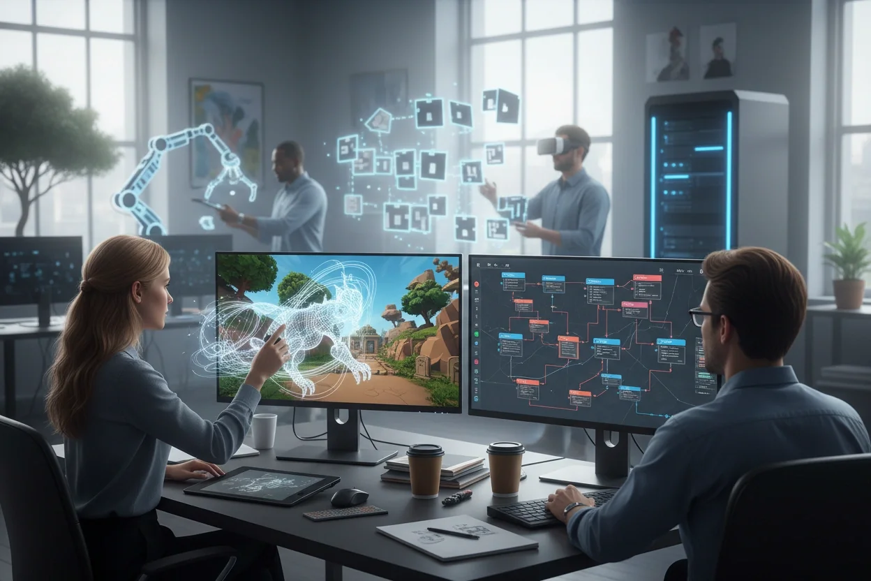 Professional image illustrating Transforming Asset Creation Through AI Innovations