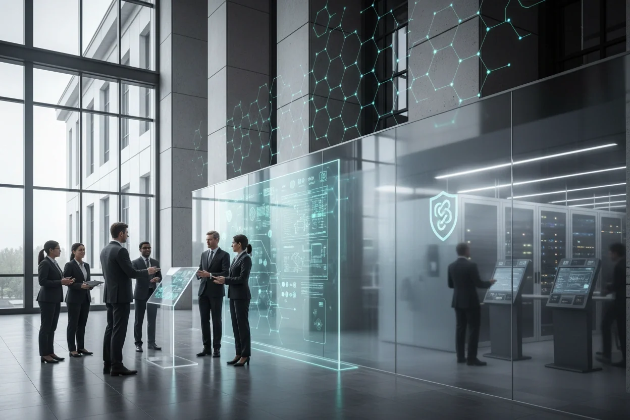Professional image illustrating Understanding Hybrid Blockchain Models