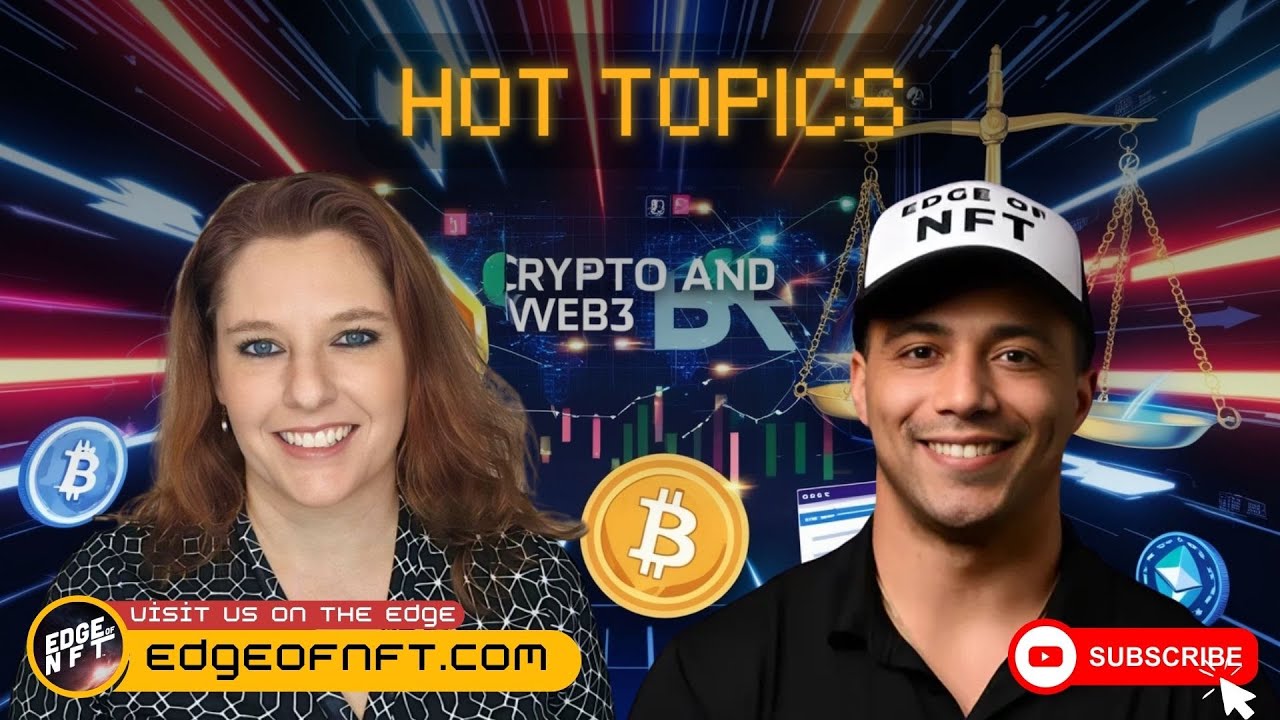 Richard Carthan and January Jones discussing Emory University's Bitcoin ETF investment and recent trends in the crypto industry on the Edge of NFT podcast.