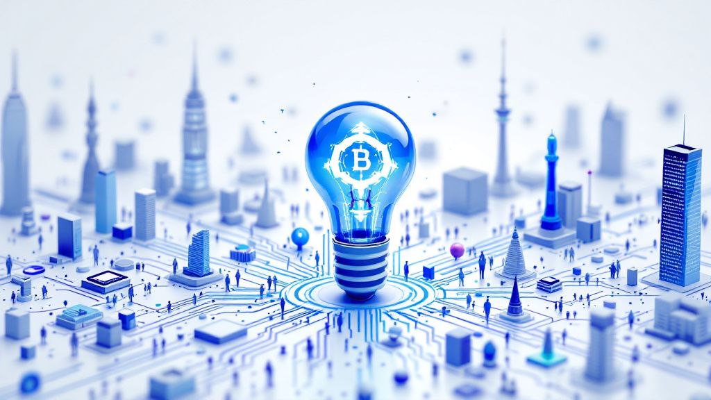 Bitcoin inside a light bulb
