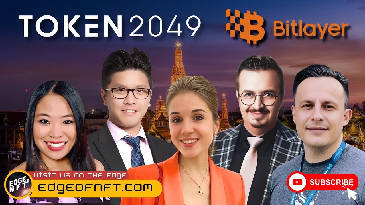 Richard Carthan and January Jones discussing blockchain innovations with industry leaders at Token2049 in Singapore on the Edge of NFT podcast.